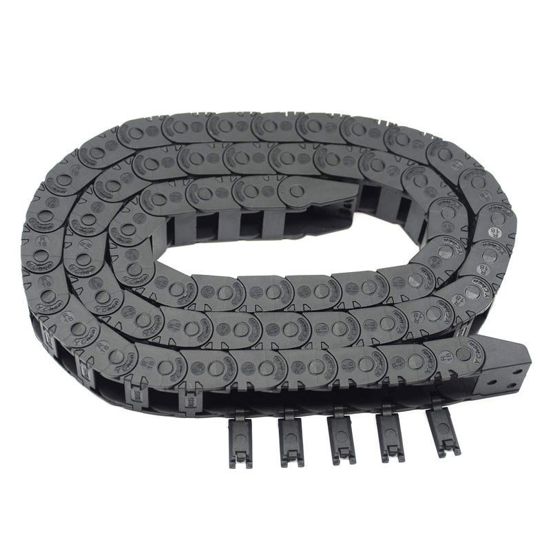 Befenybay R18 Internal Size 10X15mm 1Meter Length Black Plastic Flexible Drag Chain Cable Wire Carrier Open Type for 3D Printer and CNC Machines (10mmX15mm-Outside Open) - Image 3